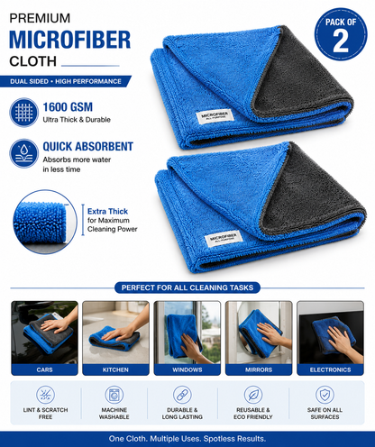 Microfiber towel 1600 gsm (40x40 cms)