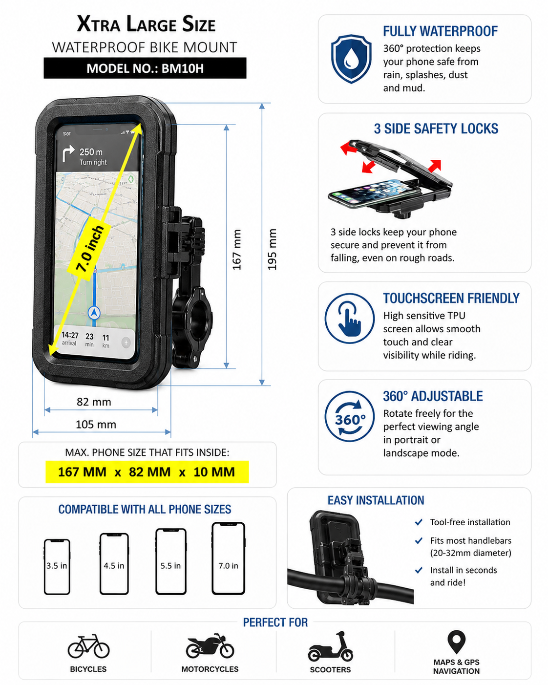 Universal Waterproof Mobile Case