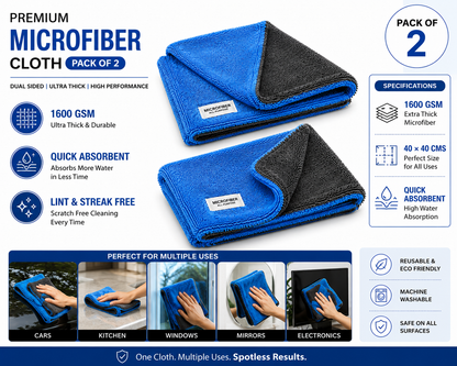 Microfiber towel 1600 gsm (40x40 cms)