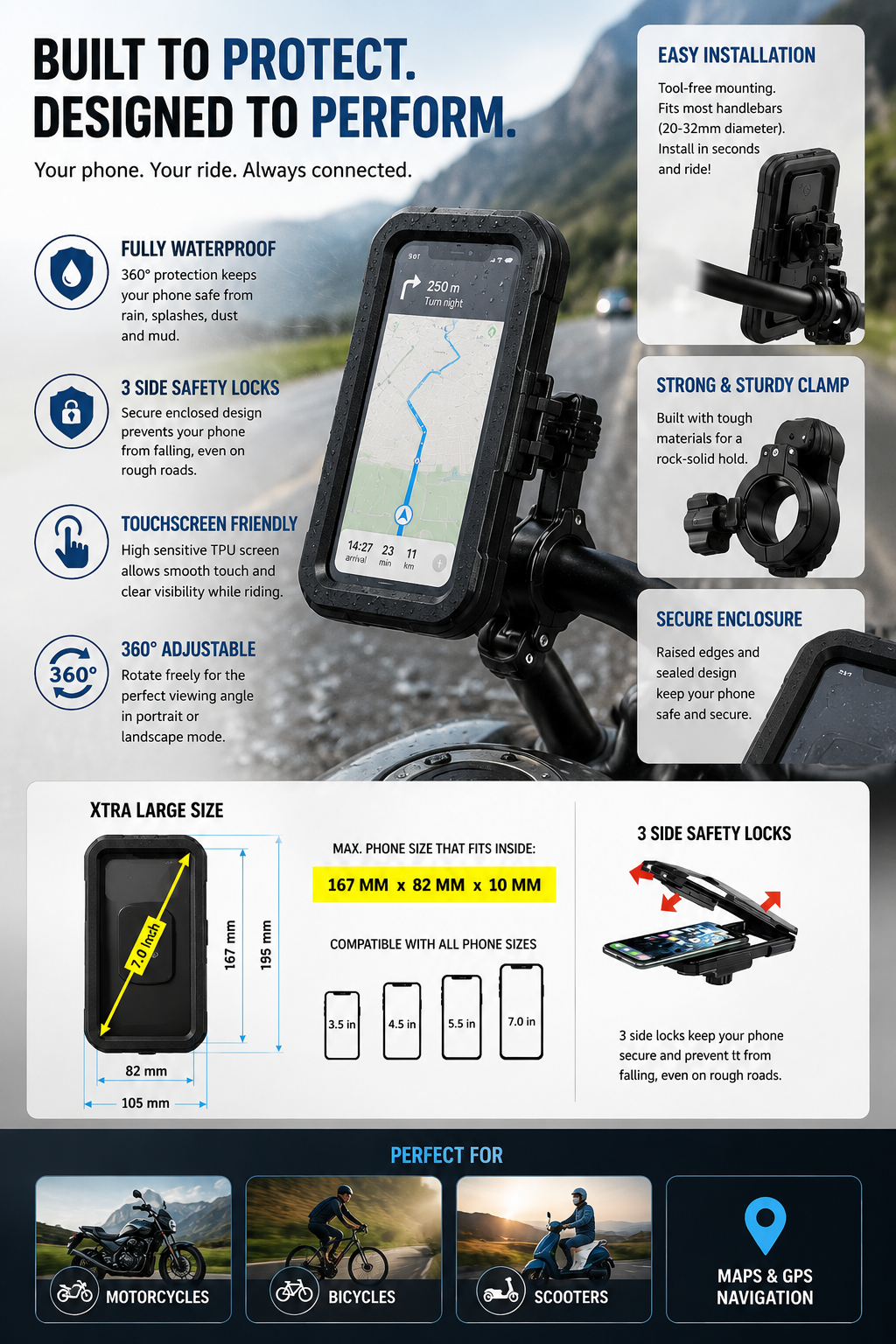 Universal Waterproof Mobile Case